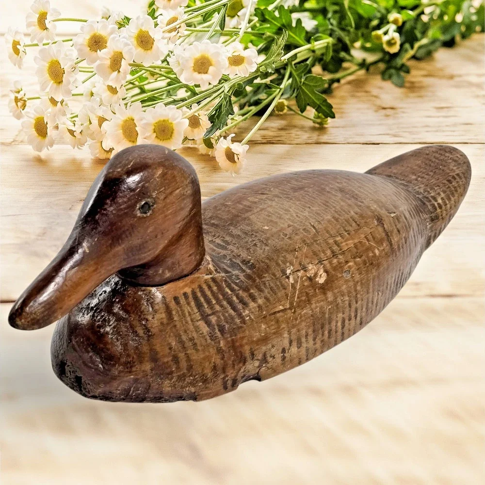 Vintage/Antique Wood Duck Decoy Hunting Float 15